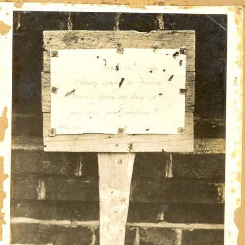 1916 Trench Sign