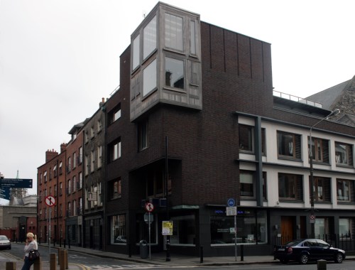 The view of the corner of Castle Street and Werburgh Street today. Credit - builtdublin.com