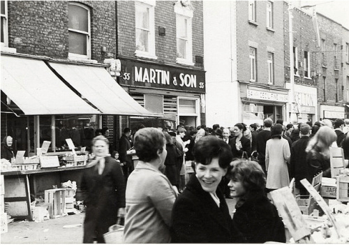 A view of Moore Street, in pre Ilac Centre days, from the 1950s with no. 55 visible in top left corner. Credit - 