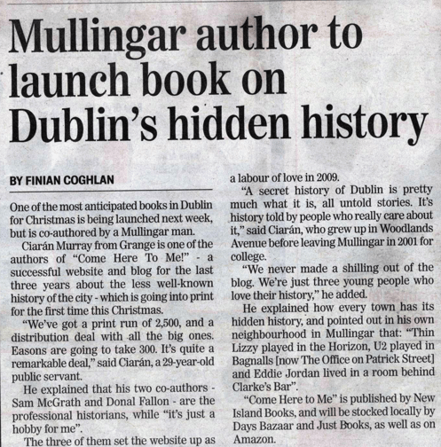 Westmeath Advertiser, 07 December 2012.
