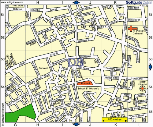 Map of The Coombe today from softguides.com. No.8 The Coombe was the location of Jemmy Hope's small shop premises.