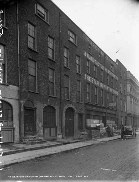 44 Stafford Street, birthplace of Wolfe Tone (Image rights: NLI)
