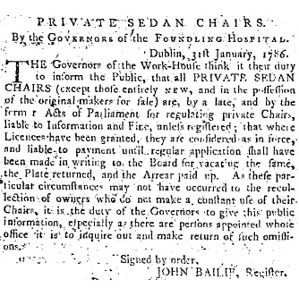 Front page of Freeman's Journal, April 25th 1786