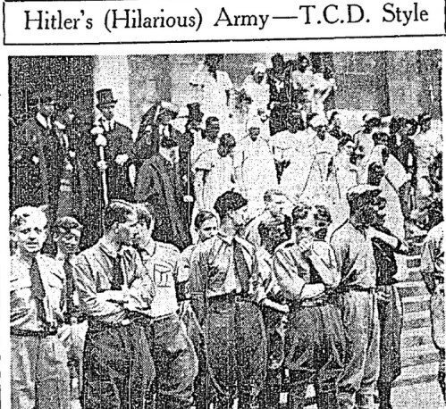 Young Trinity students dressed like followers of Hitler (Irish Independent)