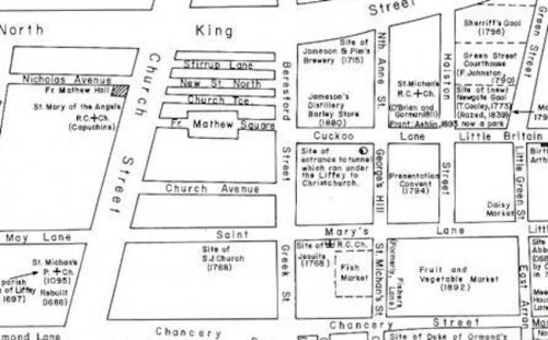 Map pinpointing location of tunnel. Source - Unknown. (If anyone knows where this map was first printed, please let us know)