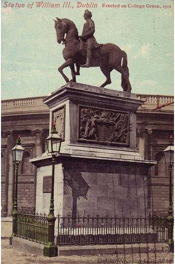 King William of Orange sits on College Green.