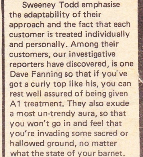 Sweeney Todd hairdressers