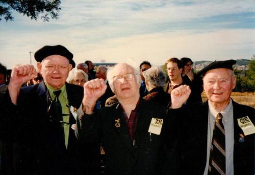 Michael O'Riordan, Morry Levitas and Peter O'Connor. Credit - O'Riordan family
