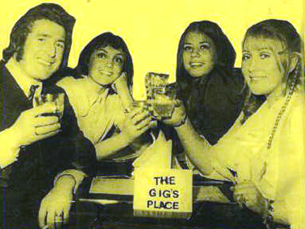 6 - Sonny Knowles with Maxi, Dick & Twink at The Gig's opening in 1970