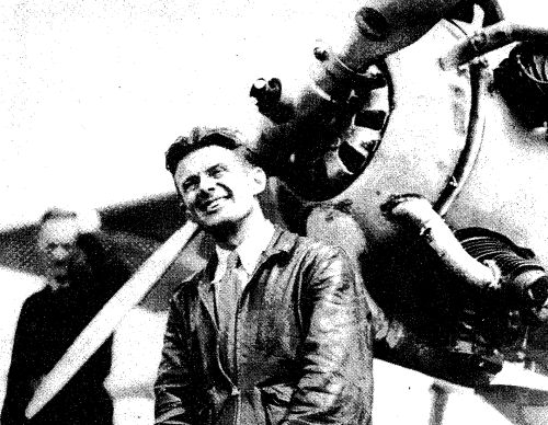 Wrong Way Corrigan and the plane that brought him to Dublin from New York.