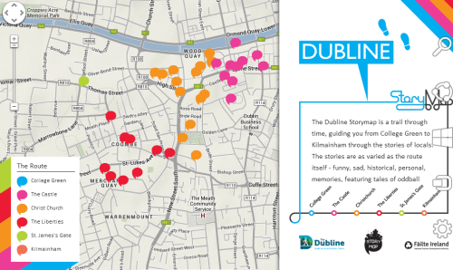A screengrab of the new Storymap.