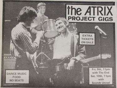 Hot Press advert for a series of Atrix gigs in the Project Arts Centre in 1980. Credit - u2theearlydayz.com