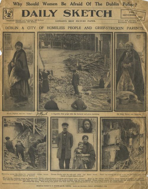 News coverage of Church Street collapse. (Posted with permission from Irish Capuchin Archive)