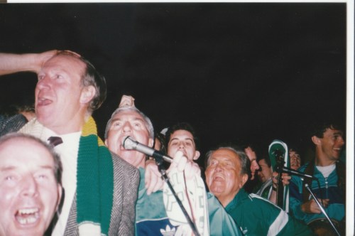 Jackie Charlton celebrating. Copyright - BM