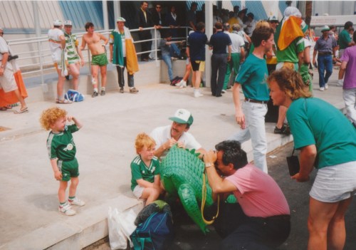 Young Irish fan is overwhelmed by the attention of a photographer. Credit - BM