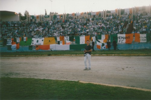 Irish fans and their flags. Credit - BM