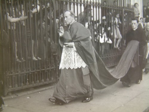 Archbishop McQuaid, targeted by Sinn Féin protests in 1970 over Merrion Square Park.