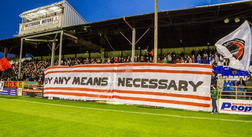 Bohs supporters at Tolka Park. IMAGE: Paul Reynolds.