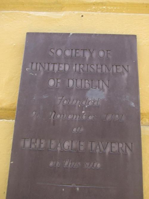 The Eagle Tavern plaque.