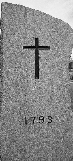 Memorial cross at Croppies Acre.