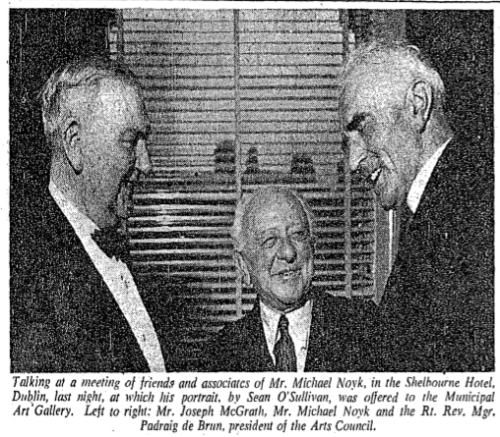 Noyk is honoured with portrait. The Irish Times, 06 Apr 1960.