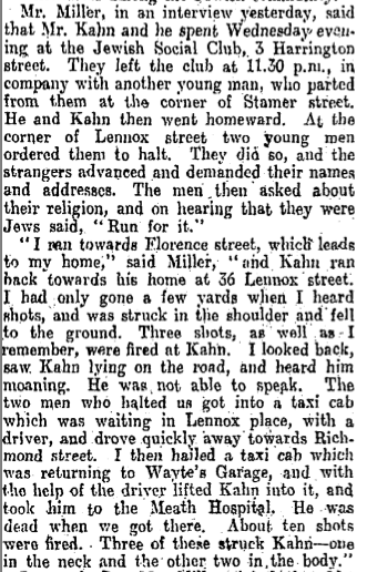 First hand account of the second murder. The Irish Times, 16 Nov 1923.
