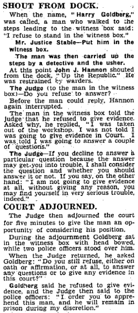 1939 Liverpool IRA trail. The Irish Independent (15 March 1939)
