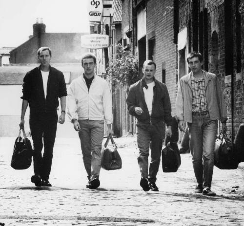 "Nice photo of Brian, Paul, Conor and Jake from the archives." - The Blades official FB page