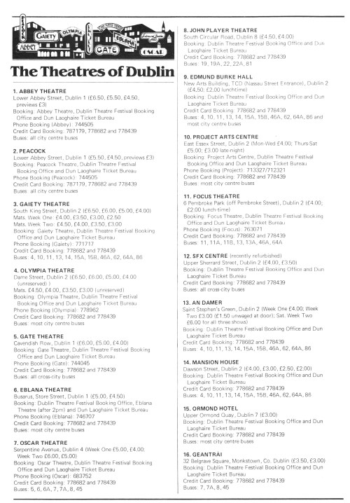 Theatre list. Scanned by Sam (CHTM!).
