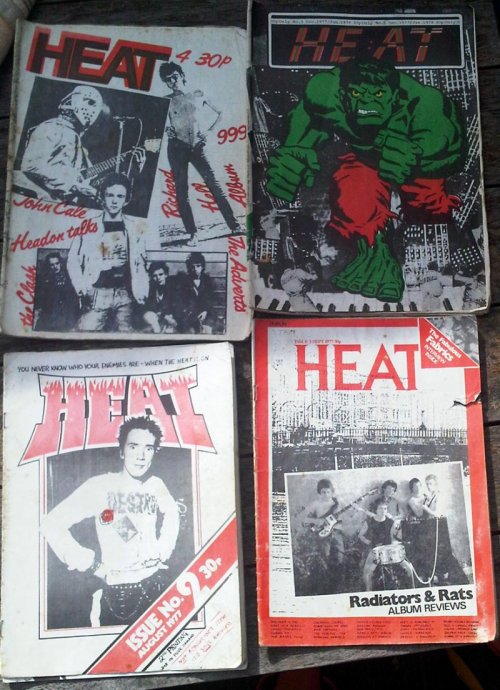 Issues 2 - 5 of Heat fanzine. Credit - brandnewretro.