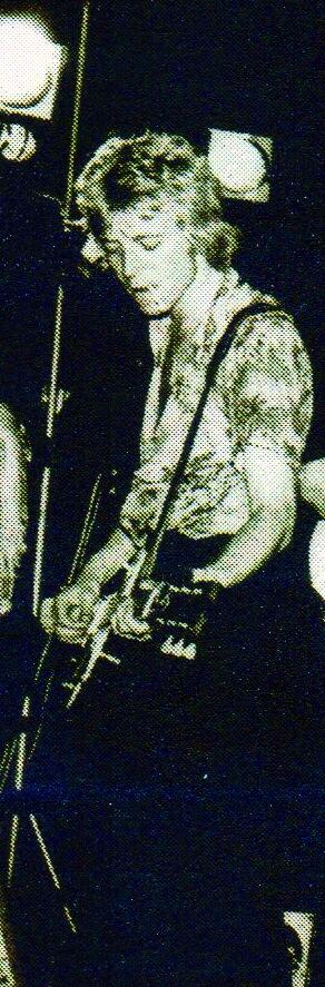 Morley in action. Posted by Eamon Carr (@carrtogram) with the following "Another good man down. Billy Morley talented guitarist & designer All round good guy R.I.P. #DublinHero".