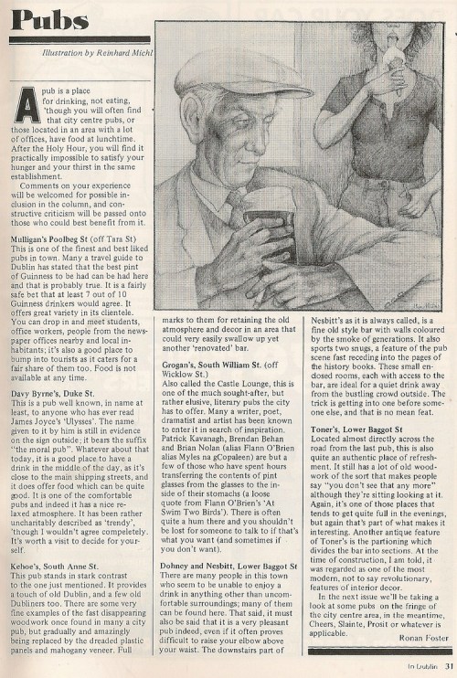 Pub review. In Dublin 1977. (Credit -  David Denny2008)