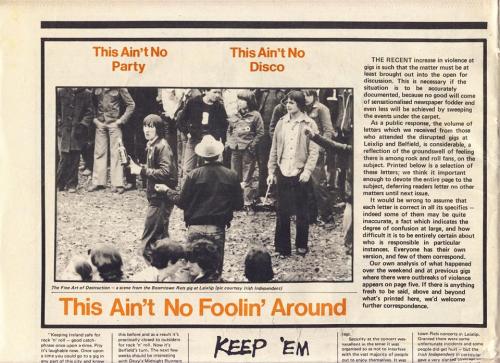 The Boomtown Rats at Leixlip Castle. Hot Press - X 1980. Credit - Where Were You? Facebook page