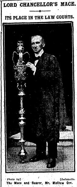 The mace photographed in The Irish Times.