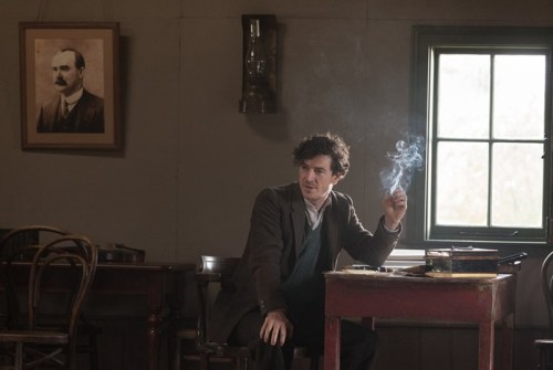 A publicity shot for Jimmy's Hall, showing Aidan Gillen as the Leitrim radical Jimmy Gralton.