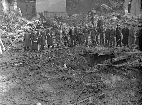 The North Strand following a German bombing.