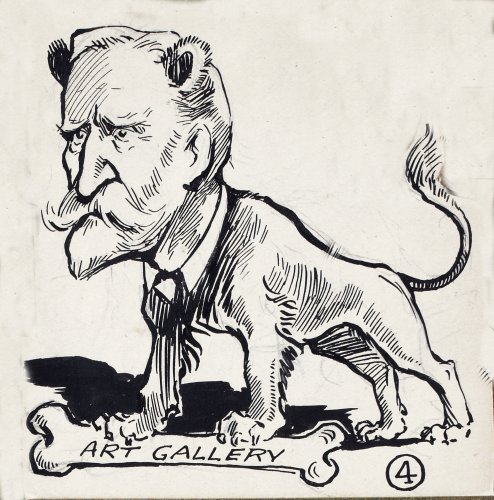 A cartoon that appeared in  The Lepracaun in 1913, showing William Martin Murphy (Image: National Library of Ireland)