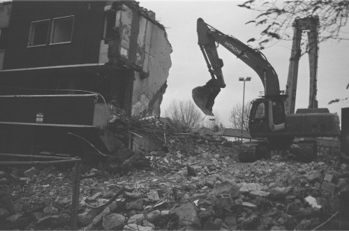 Charlemont Street flats demolition.