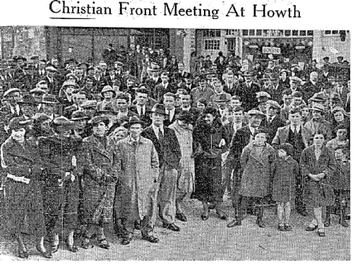 An October 1936 street meeting in Howth.