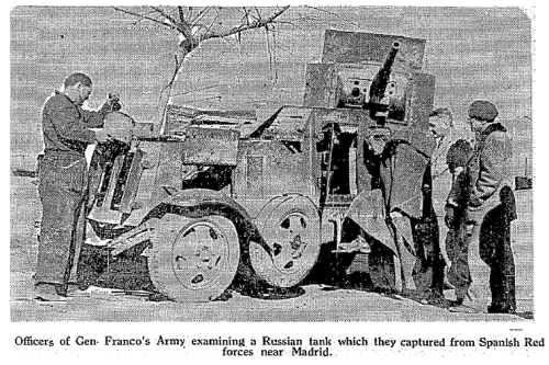 Coverage of the Spanish Civil War in the Irish Independent. The paper labelled Franco's forces as "patriot forces" during the conflict.