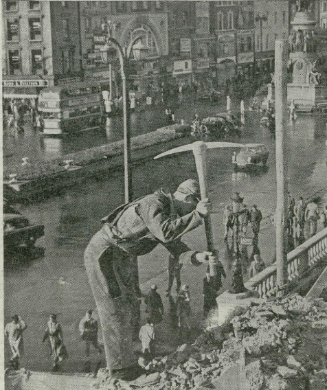 "The changing face of Dublin" - Trinity News printed this great image of the demolition of the Carlisle House building in 1961 (Image: www.trinitynewsarchive.ie)