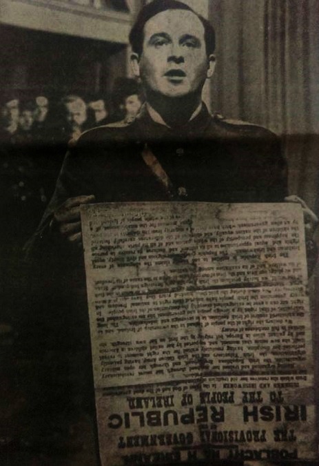 Patrick Pearse reading the 1916 Proclamation.