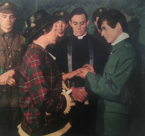 The wedding of Grace Gifford and Joseph Mary Plunkett in Kilmainham Gaol.