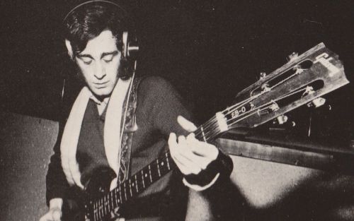 Declan pictured in 1975 recording Christy Moore's album 'Whatever Tickles Your Fancy'. Credit - theballadeers.com