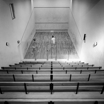 Squash court, Fitzwilliam Lawn Tennis Court in 1973. Photographed by John Donat (1933-2004). Credit - architecture.com.