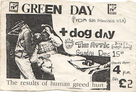 Green Day, The Attic, December 1991. Credit - Hot Press