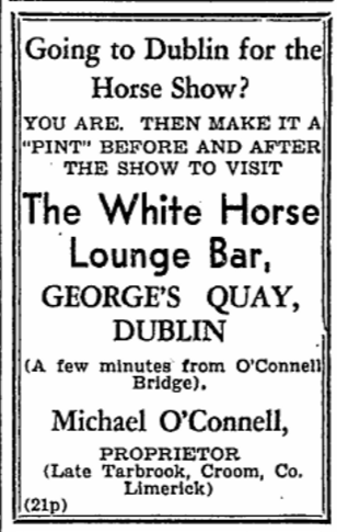 White Horse advertisement in the Limerick Leader (21 August 1948)