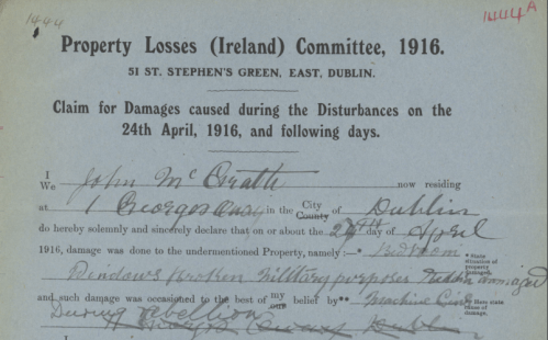 John McGrath, File ref. no. PLIC/1/1263. Property Losses (Ireland) Committee