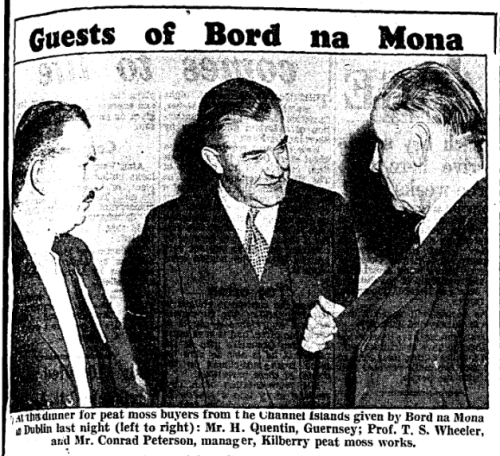 Peterson pictured in The Irish Press, 22 August 1956.