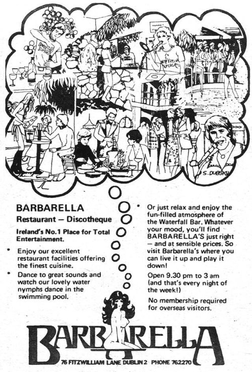 Barbella's advertisement, 1977. Credit - Brand New Retro.